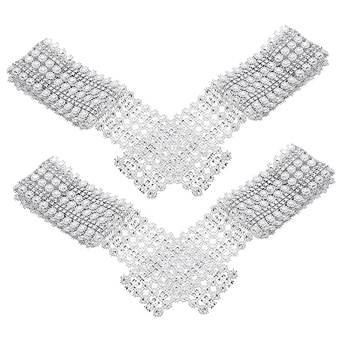 Holibanna 4 Stück Sonnenblumenschmuck Party Nähen Kleidung Trimmen Mehrzweck Blau Kunsthandwerk Spitze Basteln Kostüm Paillette Stoff Perlen Verpackung Zarter Besatz Silber Plastik von Holibanna