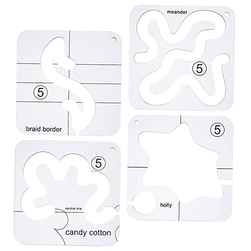 Holibanna 4 Stück Teiliges Acryl Quilting Schablonen Set Diy Patchwork Vorlage mit Präzisions Markierung Transparentes Nähen Lineal für Stickerei und Kreative Nähprojekte von Holibanna