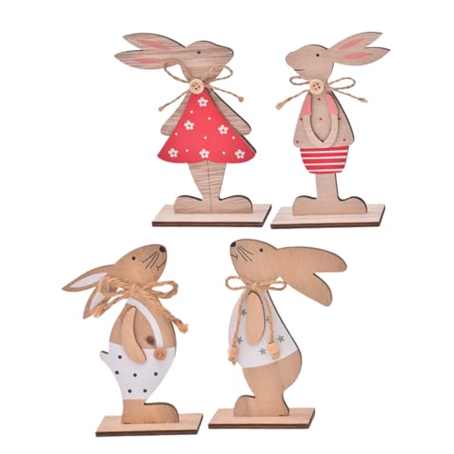 Holibanna 4 Stück Teiliges Holz Rabbit Dekoration Rustikale Tischornamente mit Niedlichen Kaninchen für Stilvolle Wohnraumgestaltung für Schreibtisch und Heimdekoration Holibanna 4 Stück Teiliges Holz Rabbit Dekoration Rustikale Tischornamente mit Niedlichen Kaninchen für Stilvolle Wohnraumgestaltung für Schreibtisch und Heimdekoration von Holibanna