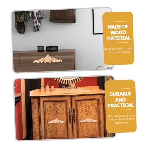 Holibanna 4 Stück Teiliges Holzschnitzerei Applikationen Vintage Möbel Dekoration Ornamente für Schrank Tür Dresser DIY Holzverzierung Hausdeko Holibanna 4 Stück Teiliges Holzschnitzerei Applikationen Vintage Möbel Dekoration Ornamente für Schrank Tür Dresser DIY Holzverzierung Hausdeko von Holibanna