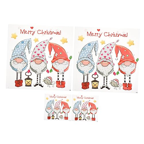 Holibanna 4 Stück Teiliges Weihnachtszwerg Bügelmotive für Textilien DIY Kleidung Dekorationen Wärmeübertragungsaufkleber für Hoodies Taschen Kissenbezüge Festliches Design von Holibanna