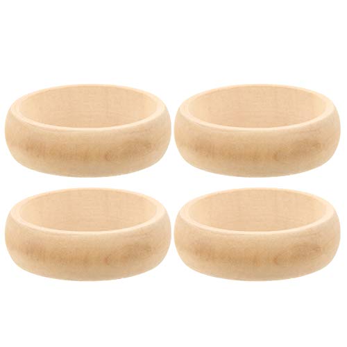 Holibanna 4 Stück Unbehandelte Holzringe für DIY Schmuckherstellung Glatte Holzarmbänder für Kreative Bastelprojekte für Erwachsene Holibanna 4 Stück Unbehandelte Holzringe für DIY Schmuckherstellung Glatte Holzarmbänder für Kreative Bastelprojekte für Erwachsene von Holibanna