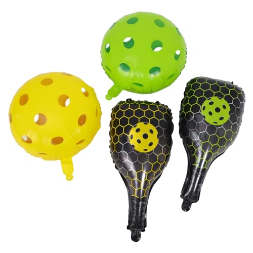 Holibanna 4 Teiliger Schlägerballon Aufblasbarer Folienball Mit Sportmotiv Partydekorationen Partyzubehör Mit Hohlball Partyzubehör Und Dekorationen Mit Hohlball Party Set Aus von Holibanna