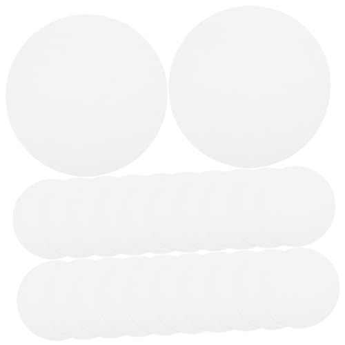 Holibanna 40 Blatt Runde Malpappe Weiß DIY Bastelpapier für Leichtes Zeichen Skizzenpapier Reißfest für Zeichnen Malen Basteln und Schulprojekte von Holibanna