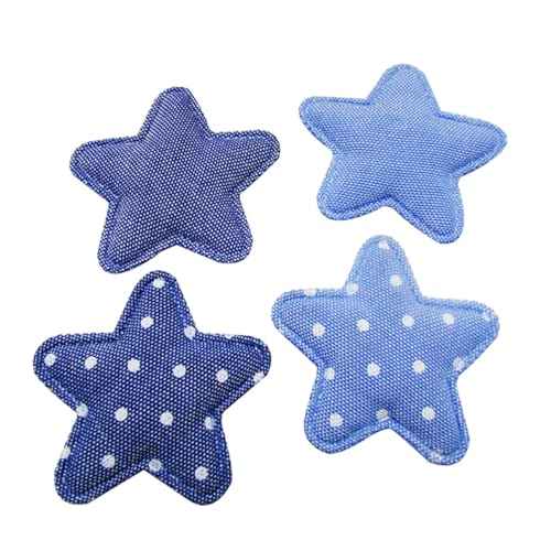 Holibanna 40 Stück Denim Stern Patches zum Aufnähen Dekorative Flicken zum Reparieren und Verzieren von Kleidung Rucksäcken Schuhen Bunte Applikationen für DIY Zufällige Farbe von Holibanna