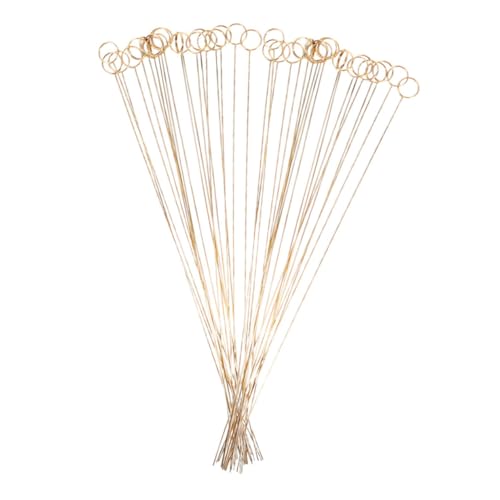 Holibanna 40 Stück Metall draht Kartenhalter Rund Stabile Blumen Pick Clips für Tischkarten Fotos Notizen Vielseitig für Blumenarrangements Memo Platzkartenhalter Goldfarben von Holibanna