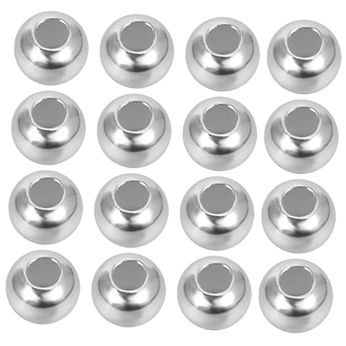 Holibanna 40 Stück Silberperlen Diy Schmuckzubehör Runde Spacerperlen für Armbänder und Hochwertige Lose Perlen für Kreative Bastelprojekte Holibanna 40 Stück Silberperlen Diy Schmuckzubehör Runde Spacerperlen für Armbänder und Hochwertige Lose Perlen für Kreative Bastelprojekte von Holibanna