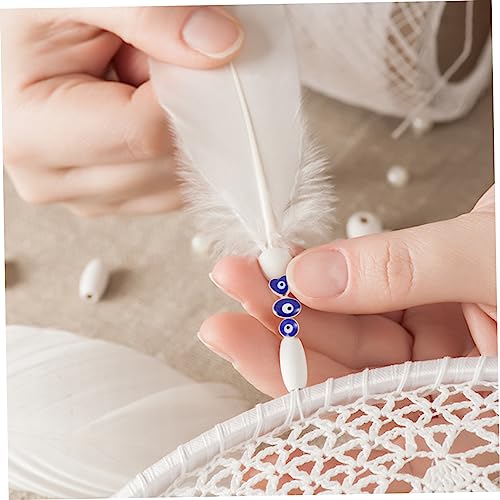 Holibanna 40 Stück Teiliges DIY Perlen mit Blauen Evil Eye Anhängern Legierung Kreative Runde Herz und Ovale Spacer Perlen zum Auffädeln für Schmuckherstellung Armbänder und Halsketten von Holibanna