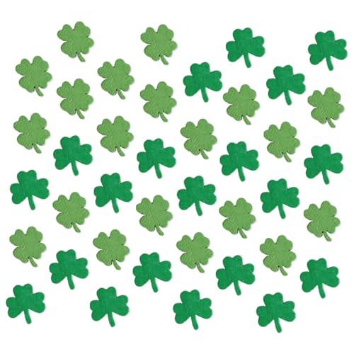 Holibanna 40 Stück Teiliges Holzperlen Blattform Bunte DIY Schmuckherstellung Dekoration Basteln Saint Patrick Day Lose Holzperlen für Girlanden und Armbänder von Holibanna