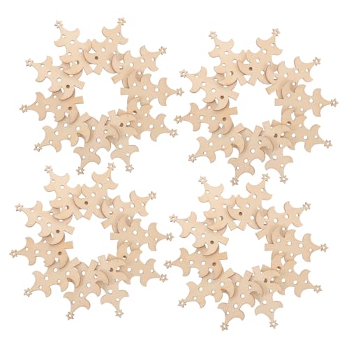 Holibanna 40 Stück Teiliges Weihnachtsbaumanhänger aus Naturbelassenem Holz Bemalbare Diy-holzanhänger für Weihnachtsdekoration Vielseitig für Zuhause Schule und Festtagsprojekte von Holibanna