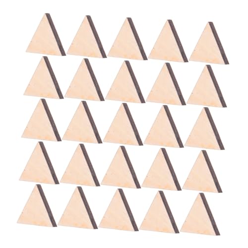 Holibanna 40 Stück Unlackierte Holz Dreiecke DIY Bastelholz Naturholzplatten für Kreative Dekoration Heim Büro Gewerblich Holz Dreieck Formen von Holibanna