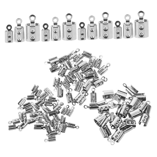 Holibanna 400 Stück Diy Schmuckzubehör Lederverschluss Kappen für Armbänder und Quetschperlen für Verschiedene Bastelprojekte und Schmuckherstellung Holibanna 400 Stück Diy Schmuckzubehör Lederverschluss Kappen für Armbänder und Quetschperlen für Verschiedene Bastelprojekte und Schmuckherstellung von Holibanna