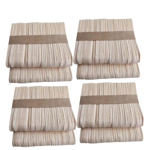 Holibanna 400 Stück Holz Eisstäbchen in Naturfarbe DIY Holz Bastelmaterial für Eiscreme für Projekte in Schule und Freizeit und Sicher von Holibanna