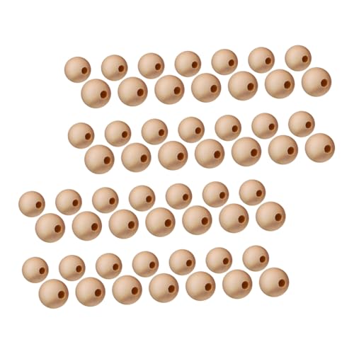 Holibanna 400 Stück Unbehandelte Holzperlen Naturbelassen Runde Holzperlen Auffädeln für DIY Schmuck Basteln Armband Halskette für Handwerk von Holibanna