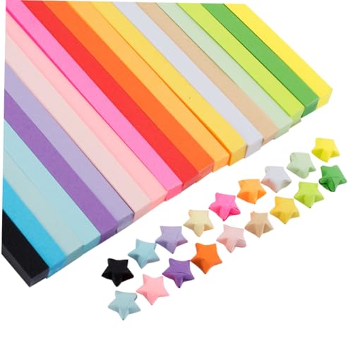 Holibanna 4050 Stück Teiliges Origami Papier Farben Bunte Papierstreifen für DIY Basteln Schule Handkunst Faltpapier für Kreative Dekoration von Holibanna