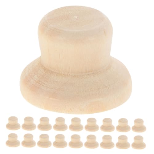 Holibanna 40Stücke DIY Holzpuppenhüte Für Bastelarbeiten Unvollendete Puppenhüte Zum Bemalen Für Ihre Fantasie Und Kreativität Zu Fördern von Holibanna