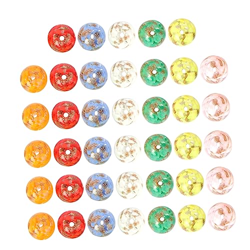 Holibanna 40Stücke Glasperlen Handgemachte Kristallperlen für DIY Armband und Schmuckherstellung Gemischte Farben für Bastelprojekte und Individuelles Design von Holibanna