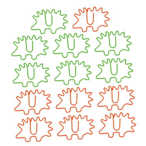 Holibanna 40Stücke Kreative Büroklammern aus Metall im Grüne und Orangefarbene Klammern Tierdesign für Dokumente Notizen und Lesezeichen für Bürobedarf und von Holibanna