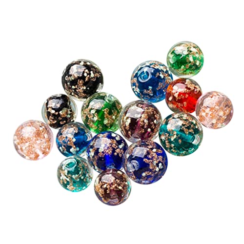Holibanna 40Stücke Leuchtende Glasperlen Runde Abstandsperlen für DIY Schmuckherstellung Armbänder Schlüsselanhänger und Bastelprojekte von Holibanna