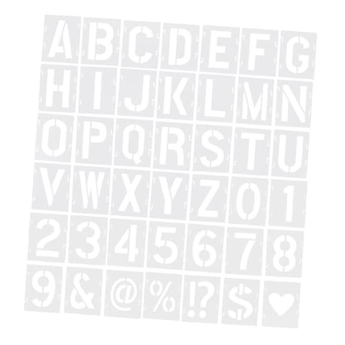 Holibanna 42 Stück Teiliges Schablonen mit Buchstaben und Zahlen aus Langlebigem Kunststoff Wiederverwendbar für Wandmalerei Holz Stoff DIY Bastelprojekte Einfache Anwendung Präzise Kanten Holibanna 42 Stück Teiliges Schablonen mit Buchstaben und Zahlen aus Langlebigem Kunststoff Wiederverwendbar für Wandmalerei Holz Stoff DIY Bastelprojekte Einfache Anwendung Präzise Kanten von Holibanna