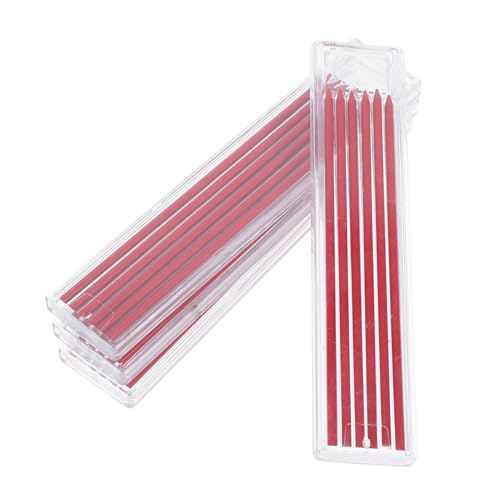 Holibanna 48 Stück 2 Mm Wasserdichte Tischler-bleistiftminen Ersatz-tiefloch-markierungsstift Für Architekten, Tischler, Holzarbeiten, Bau, Gebäude, Rot von Holibanna