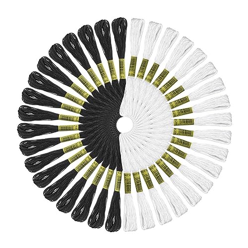 Holibanna 48 Stück Kreuzstich Garn Bunte Stickgarne für DIY Handarbeit Stränge für Anfänger und Bastelprojekte Hochwertige Stickfäden ohne Verblassen von Holibanna