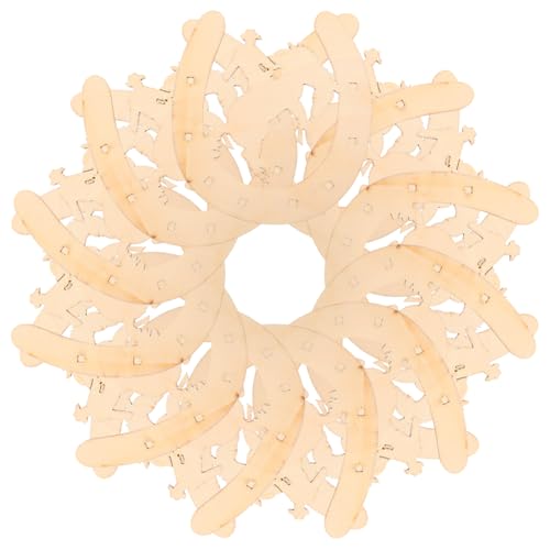 Holibanna 48 Stück Teiliges Ungefertigte Hufeisenförmige Holzscheiben DIY Holzteile Beidseitig Bemalbar für Bastelprojekte Deko zum Aufhängen und Kreative Holzdeko für Feste von Holibanna