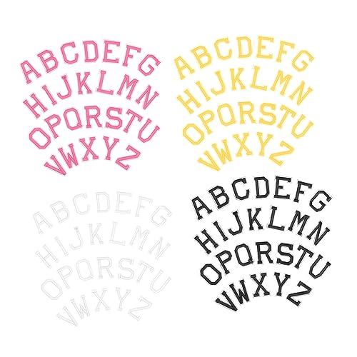 Holibanna 4Sätze Bügeleisen Buchstaben Aufnäher Alphabet Patches für DIY Kleidung Rucksäcke Mehr Stickdetails Einfach zu Bügeln Nähen zum Reparieren von Holibanna