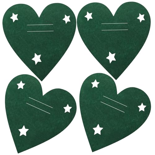 Holibanna 4Stücke Herzform Bestecksäcke Entzückende Bestecktaschen Für Weihnachten Dekorative Und Messertaschen Geschenkverpackung Und Weihnachtsdeko von Holibanna