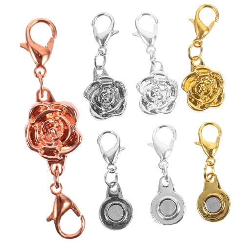 Holibanna 4Stücke Magnetic Clasps Magnetische Verschlüsse für Schmuck für Armbänder und Roségold und Langlebig und Einfach zu Bedienen von Holibanna