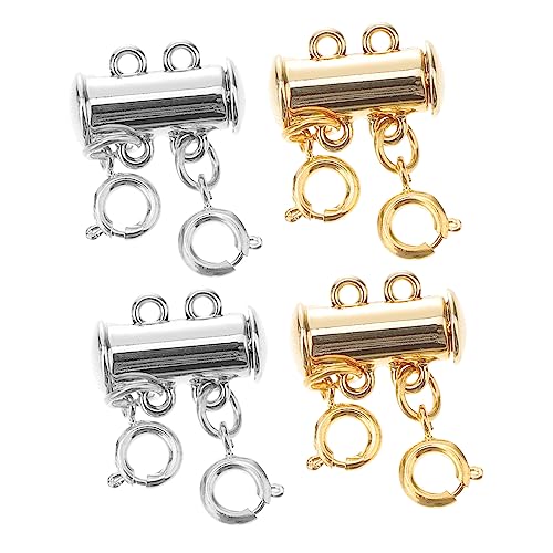 Holibanna 4Stücke Magnetische Kettenverbinder für Mehrschichtige Kupfer Schiebeverschlüsse für Damen und Herren Reihen Silber Gold Hochwertige DIY Schmuckzubehörteile Holibanna 4Stücke Magnetische Kettenverbinder für Mehrschichtige Kupfer Schiebeverschlüsse für Damen und Herren Reihen Silber Gold Hochwertige DIY Schmuckzubehörteile von Holibanna