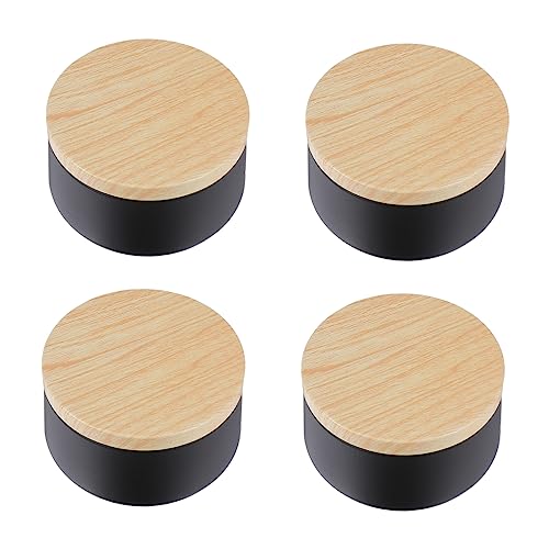 Holibanna 4Stücke Teeboxen Mit Abdeckung Universelle Verpackungskästen Für Schmuck Und Süßigkeiten Holzdeckel Metalldosen Für Hochzeiten Feste Und DIY Projekte von Holibanna