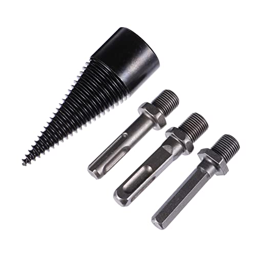 Holibanna 4Stücke Teiliges Set Holzbohrer zum Spalten Kegelbohrer für Kompatibel mit Elektrischen Bohrmaschinen für Camping und Gartenarbeit Stabil und Langlebig von Holibanna