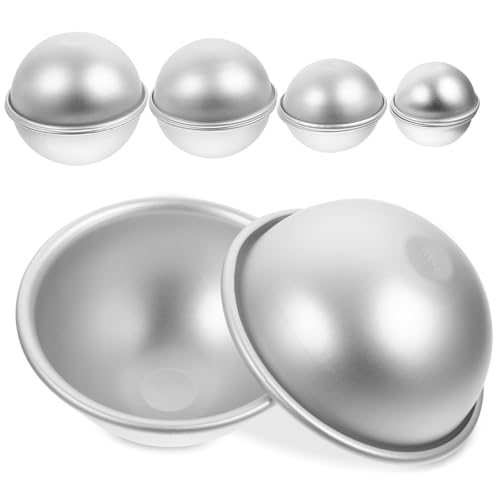 Holibanna 5 Paare Form für Badesalzkugeln Seife machen Formen formen selber machen DIY Bastelform Backformen für Kuchen küche DIY form Eisformen Aluminiumlegierung Silver von Holibanna