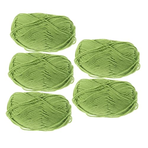 Holibanna 5 Rollen Baumwollgarn zum Häkeln und Stricken Fädiges DIY Handstrickgarn für Pullover und Kissen Weiches Strapazierfähiges Textilgarn in Frischem Grün für Handarbeiten Holibanna 5 Rollen Baumwollgarn zum Häkeln und Stricken Fädiges DIY Handstrickgarn für Pullover und Kissen Weiches Strapazierfähiges Textilgarn in Frischem Grün für Handarbeiten von Holibanna