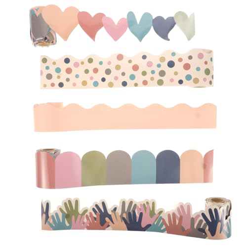 Holibanna 5 Rollen Dekorative Pinnwandrand Aufkleber Selbstklebende Borddekoration für Klassenzimmer und Wasserdichtes Design Rosa Langlebig und Einfach Anzubringen Holibanna 5 Rollen Dekorative Pinnwandrand Aufkleber Selbstklebende Borddekoration für Klassenzimmer und Wasserdichtes Design Rosa Langlebig und Einfach Anzubringen von Holibanna
