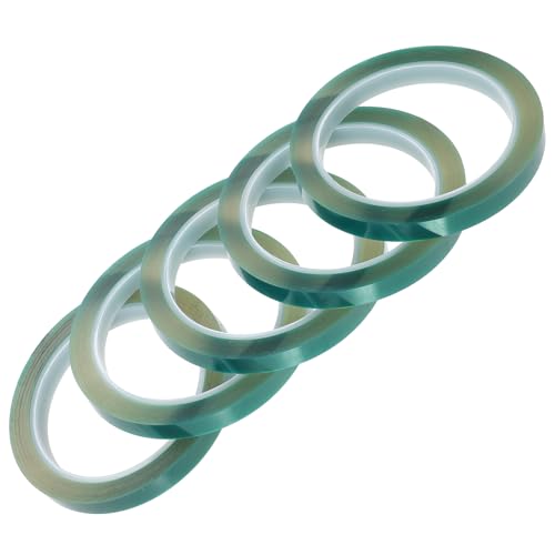 Holibanna 5 Rollen Hitzebeständiges Klebeband Hochtemperatur Sublimationsband für Elektronik Verpackung und Heißpressen Rückstandsfrei Vielseitig Einsetzbar von Holibanna