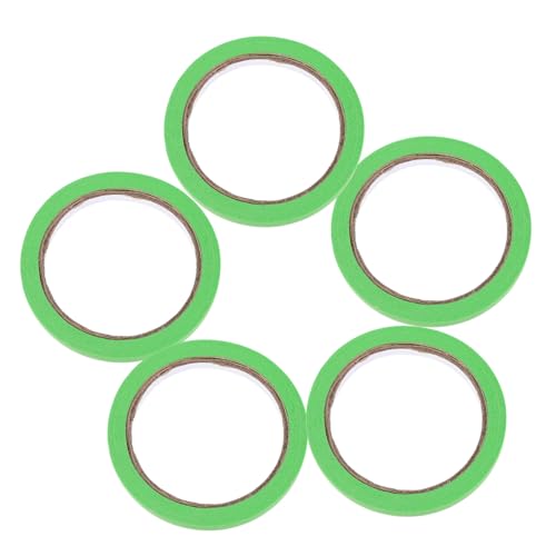 Holibanna 5 Rollen Kreatives handgefertigtes Band Scrapbooking -Vorräte Klebstoff Streifen Maskierung Schüttgut Scrapbook-Klebeband dekorativ Lackierung Klebeband zum Dekorieren Papier Grün von Holibanna
