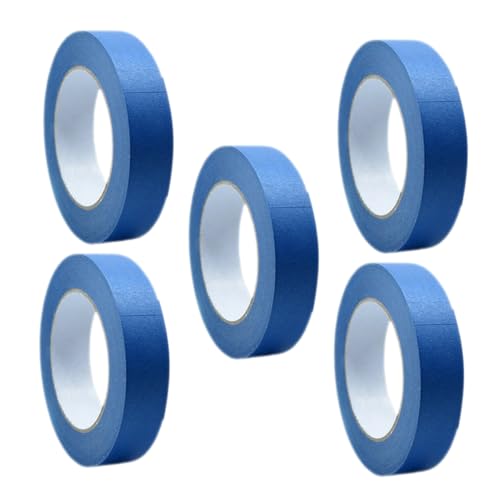 Holibanna 5 Rollen Wandklebeband Farbband farbiges Abdeckband farbiges Band farbiges Malerband Klebeband für Wände, keine Beschädigung der Farbe dekoratives Klebeband Malerbandfarben Blue von Holibanna