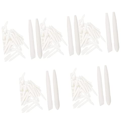 Holibanna 5 Sätze Austauschbarer Nib -marker Schräge Nibs Stifte Zeichenmarkierungen Kunst Textmarker Multifunktionale Lackstiftspitzen Universelle Lackstiftspitzen Nylon Weiß 40 Stück * 5 von Holibanna