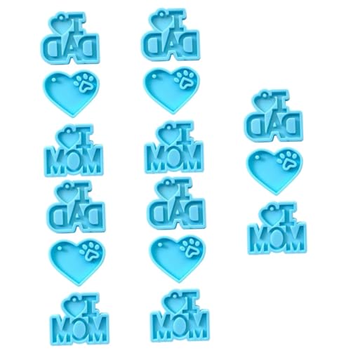 Holibanna 5 Sätze Diy Schlüsselanhänger Silikonform Epoxidharz Gießform Für Anhänger Für Schmuck Und Kunsthandwerk Für Persönliche Und Dekorationen 3 Stück * 5 von Holibanna