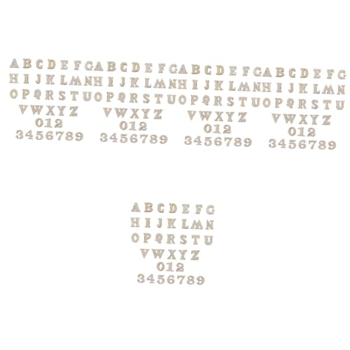 Holibanna 5 Sätze Holzfarbe Alphanumerisch Dekoration Zahlen Etikett Buchstaben Des Alphabets Bastelbriefe Holzbriefblöcke Alphabetspielzeug Vorschulspielzeug 204 Stück * 5 von Holibanna