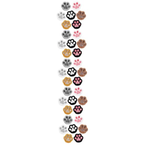 Holibanna 5 Sätze Hundepfoten Patch Stichworte Hundepfotenfleck Hund Tuch Hundepflaster Applikationen Patch-aufkleber Für Kleidung Stickpatch Für Mütze Süße Aufnäher Polyester 7 Stücke * 5 von Holibanna