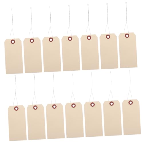 Holibanna 5 Sätze Manila Preisschilder Mit Eisenwires Robuste Für Versand Und Verpackung Für Kabelbeschriftung Und Einfache Kennzeichnung 50 Stück * 5 von Holibanna