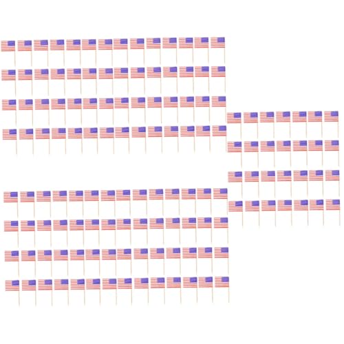 Holibanna 5 Sätze Usa Flaggen Cupcake Topper Dekorative Zahnstocher Für Kuchen Cupcakes Und Partydekoration Unabhängigkeitstag Und Grillpartys Robuste Und Stilvolle Gestaltung 200 Stück * 5 von Holibanna