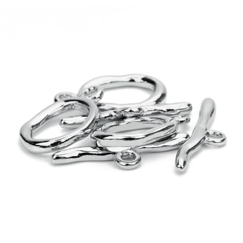 Holibanna 5 Satz Schmuckverschluss Metall Ot verschluss Kupferplattiert Unregelmäßige Form Schmuckverbinder Silber für DIY Halskette Armband Schmuckherstellung Holibanna 5 Satz Schmuckverschluss Metall Ot verschluss Kupferplattiert Unregelmäßige Form Schmuckverbinder Silber für DIY Halskette Armband Schmuckherstellung von Holibanna