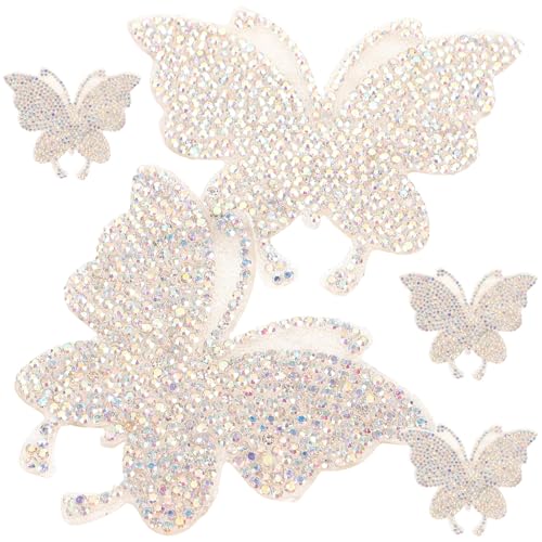 Holibanna 5 Stck Teiliges Set Schmetterlings Rhinestone Aufkleber Glitzernde Kristall Autoaufkleber für Dekoration Einfach Anzuwenden Langlebig für Autos Kleidung Fenster Laptops von Holibanna