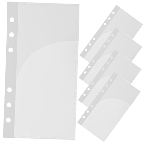 Holibanna 5 Stück Budgettaschen für Binder Teiliges Transparente PP Einlagen für Budgetbücher Praktische und Wiederverwendbare Budgettaschen mit Vorgestanzten Löchern für Notizen und von Holibanna