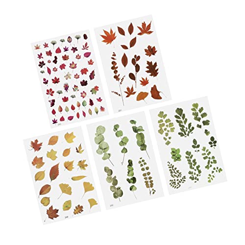 Holibanna 5 Stück DIY Blüten Sticker Füllmaterial für Epoxidharz Kreative Bastelprojekte Dekorative Aufkleber für Handwerk und Scrapbooking von Holibanna