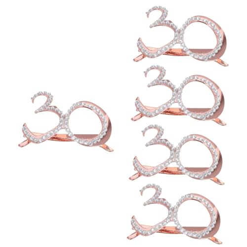 Holibanna 5 Stück Geburtstagsbrille Gläser rahmen geformt LED runden Blau fotozubehör fotografie zubehör partybrillen party dekoration Partygeschenk lustige Partybrille Plastik Rose Gold Holibanna 5 Stück Geburtstagsbrille Gläser rahmen geformt LED runden Blau fotozubehör fotografie zubehör partybrillen party dekoration Partygeschenk lustige Partybrille Plastik Rose Gold von Holibanna